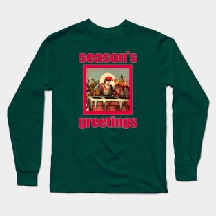 Season's Greetings Santa's Chimney Long Sleeve T-Shirt